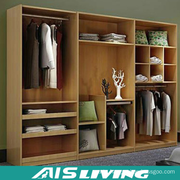 Contemporary Open Shelf Wardrobe Wooden Design (AIS-W79)